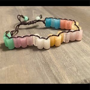 Multicolored crystal bracelet.  Adjustable.